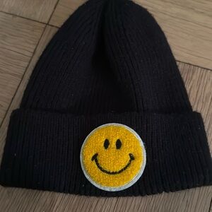 Black Smiley Face Hat